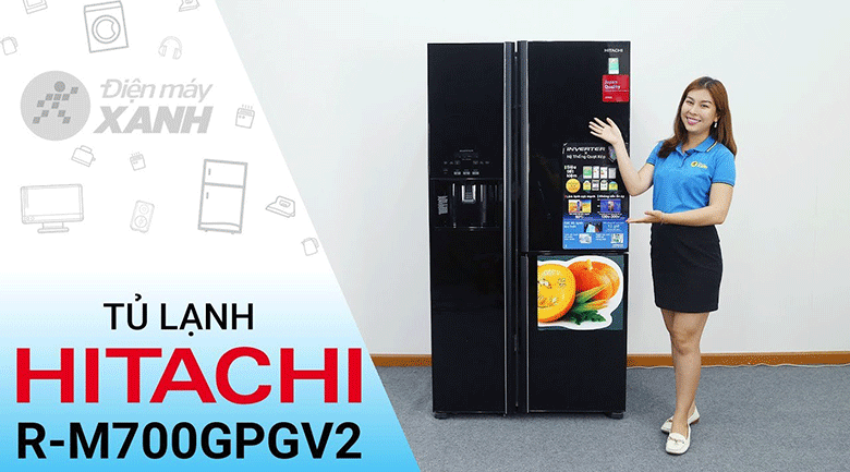 Tủ lạnh Hitachi Inverter 584 lít R-M700GPGV2 GBK