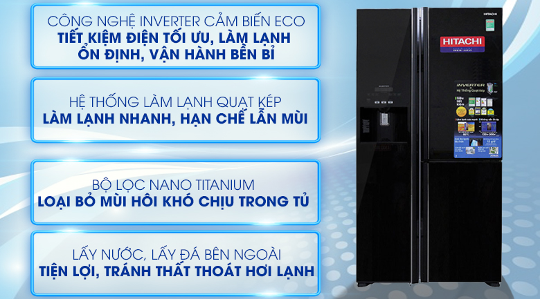 Tủ lạnh Hitachi Inverter 584 lít R-M700GPGV2 GBK