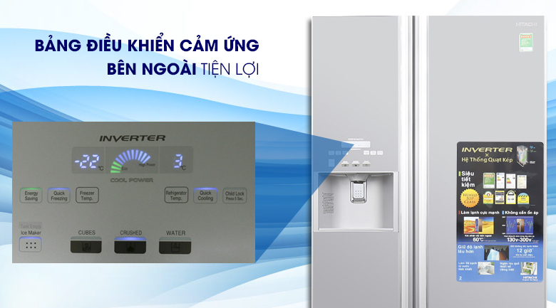 Tủ lạnh Hitachi Inverter 589 lít R-S700GPGV2 GS