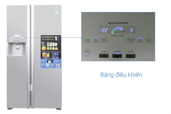 Tủ lạnh Hitachi Inverter 589 lít R-S700GPGV2 GS Màu Bạc