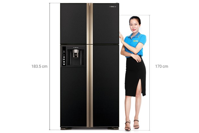 Tủ lạnh Hitachi Inverter 540 lít R-W660FPGV3X GBK Màu Đen