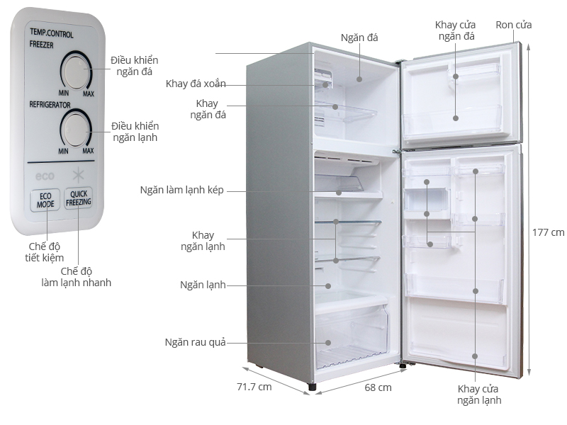 Tủ lạnh Toshiba 409 lít GR-T46VUBZ