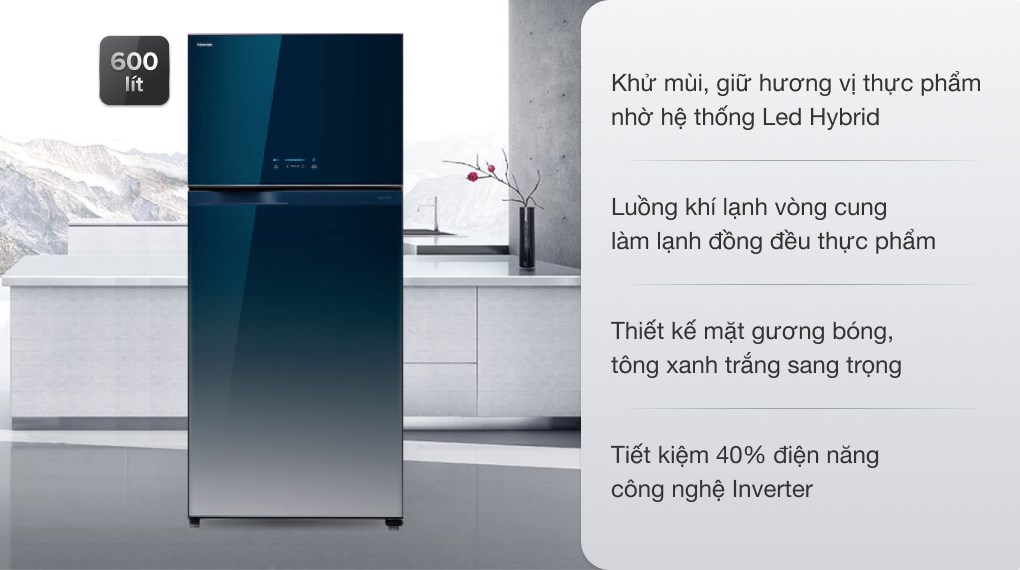Tủ lạnh Toshiba Inverter 600 lít GR-WG66VDAZ