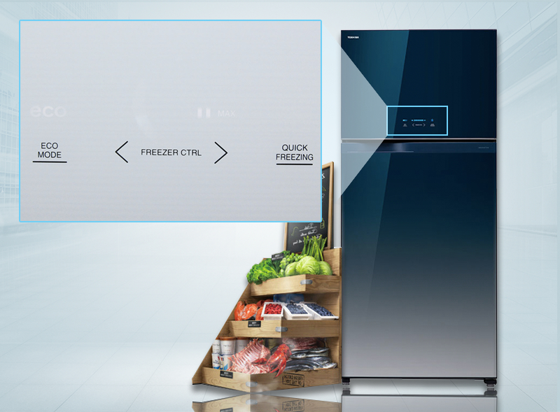 Thiết kế bảng điều khiển cảm ứng bên ngoài tủ lạnh