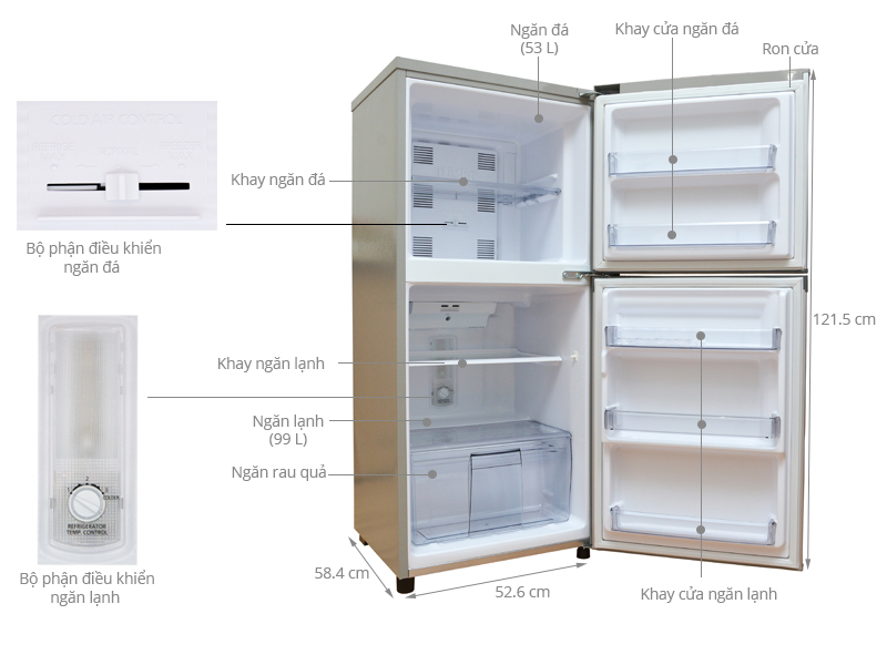 Tủ lạnh Panasonic 152 lít NR-BM179