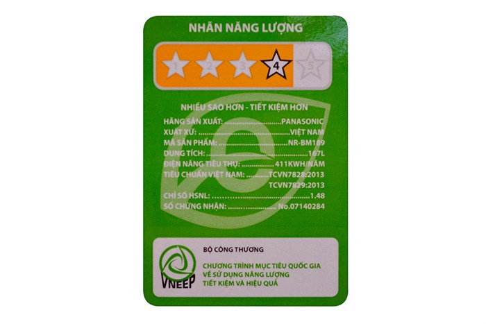 Tủ lạnh Panasonic 167 lít NR-BM189 Màu Bạc