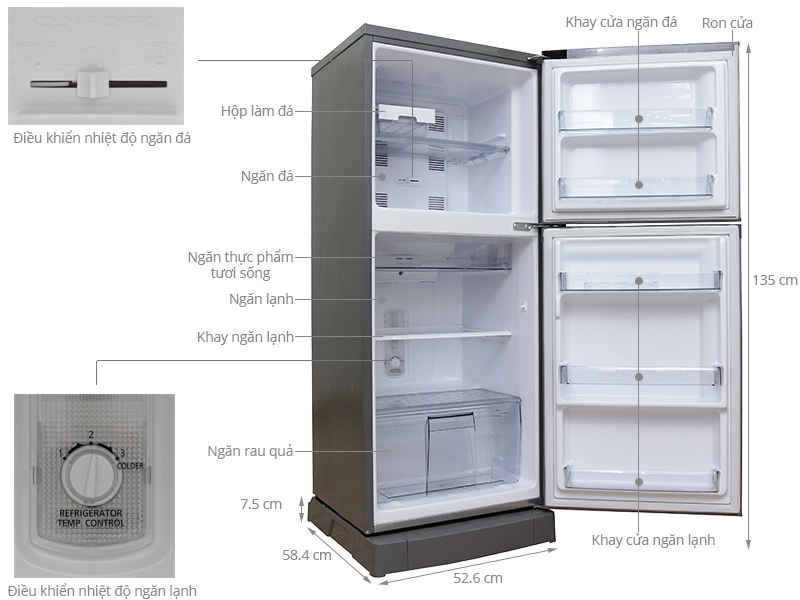 Thông số kỹ thuật Tủ lạnh Panasonic 167 lít NR-BM189MTVN