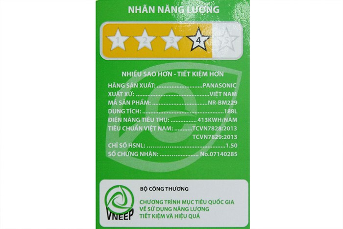 Tủ lạnh Panasonic 188 lít NR-BM229 SSVN Màu Bạc