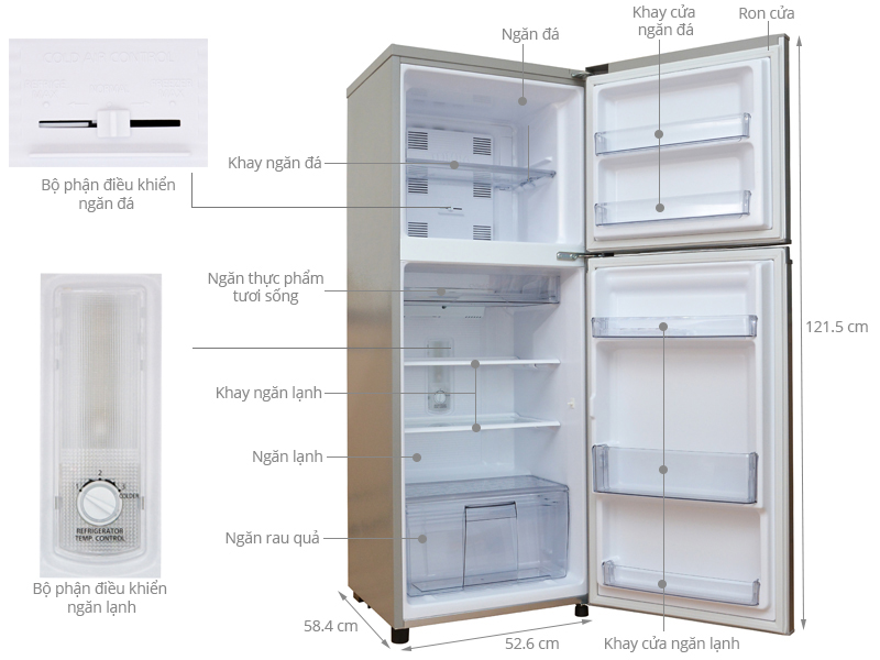 Tủ lạnh Panasonic 188 lít NR-BM229 SSVN