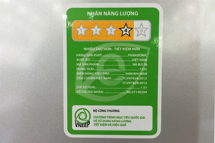 Tủ lạnh Panasonic 152 lít NR-BJ176 Màu Bạc
