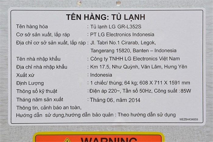 Tủ lạnh LG GR-L352S 288 lít Màu Xám