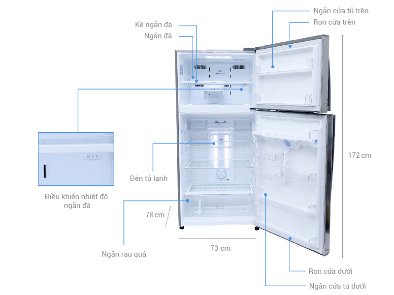 Tủ lạnh LG Inverter 458 lít GR-L602S