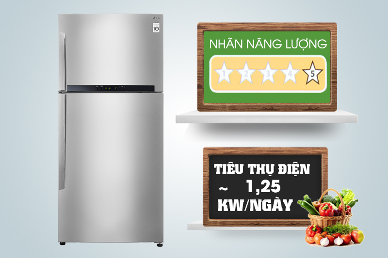 Mỗi ngày, nhờ công nghệ Inverter nên chiếc tủ lạnh này chỉ tiêu thụ khoảng 1.25 kW điện