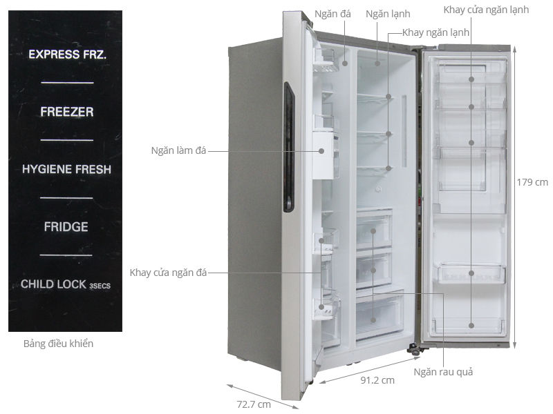 Tủ lạnh LG 629 lít GR-R267JS