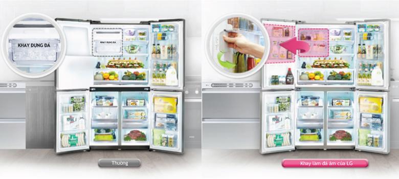 Khay đựng đá âm trong cánh tủ Khay đựng đá âm trong cánh tủ