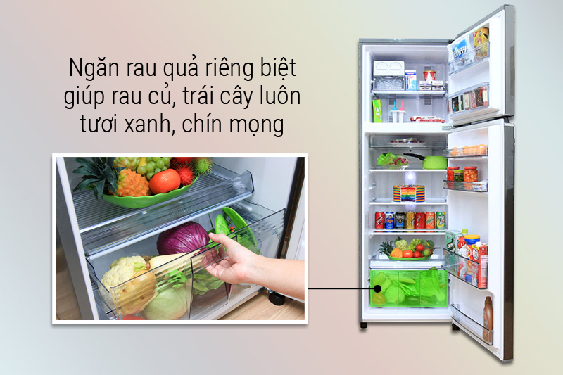 Ngăn rau quả riêng biệt