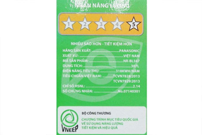 Tủ lạnh Panasonic 307 lít NR-BL347 XNVN Màu Inox