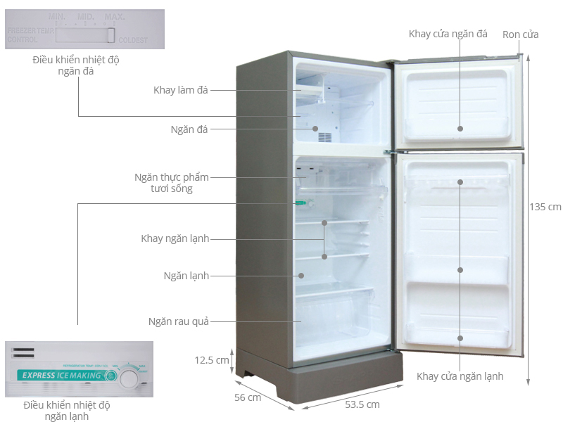 Tủ lạnh Sharp 180 lít SJ-191E-SL