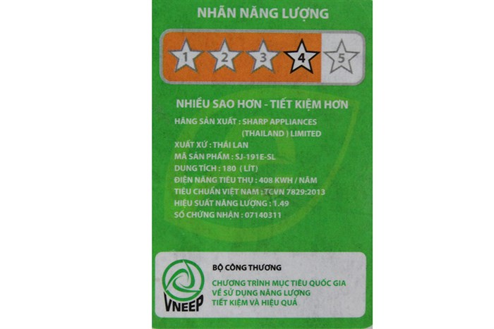 Tủ lạnh Sharp 180 lít SJ-191E-SL Màu Bạc