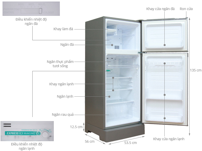 Tủ lạnh Sharp 180 lít SJ-192E