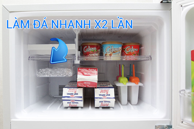 Sharp SJ-193E có tính năng làm đá nhanh gấp 2 lần