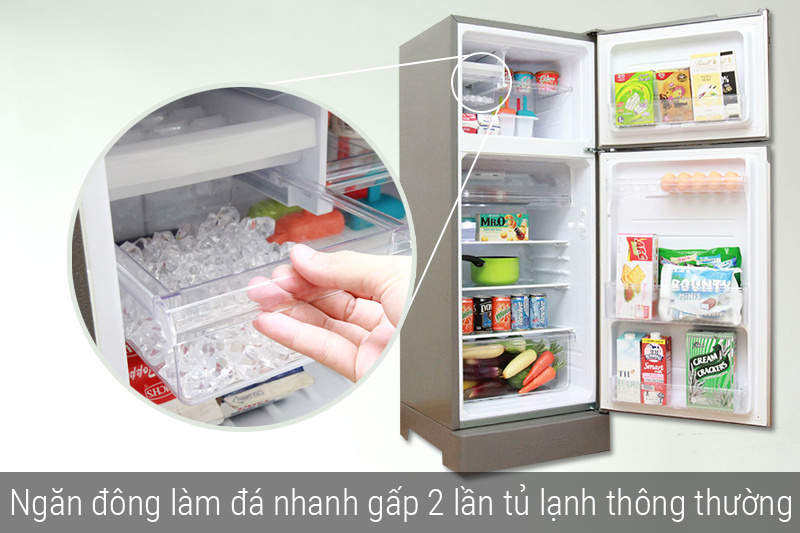Ngăn đông làm đá nhanh gấp 2 lần