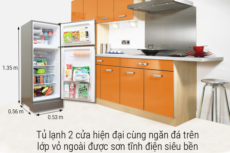 Thiết kế tủ lạnh 2 cửa