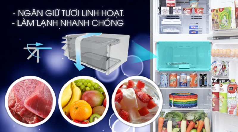 Ngăn làm lạnh linh hoạt - Tủ lạnh Sharp 196 lít SJ-211E