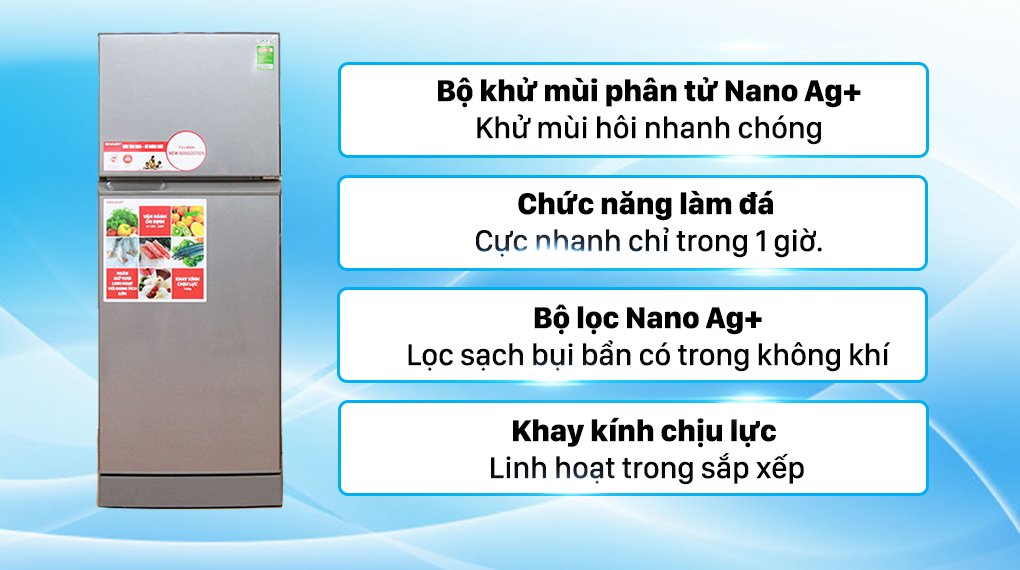 Tủ lạnh Sharp SJ-212E 196 lít chính hãng giá rẻ - Điện máy ... ( https://www.dienmayxanh.com › sha... ) 