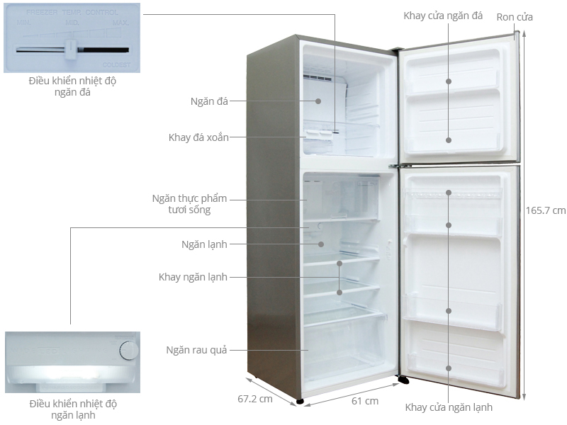 Tủ lạnh Sharp 314 lít SJ-X315E