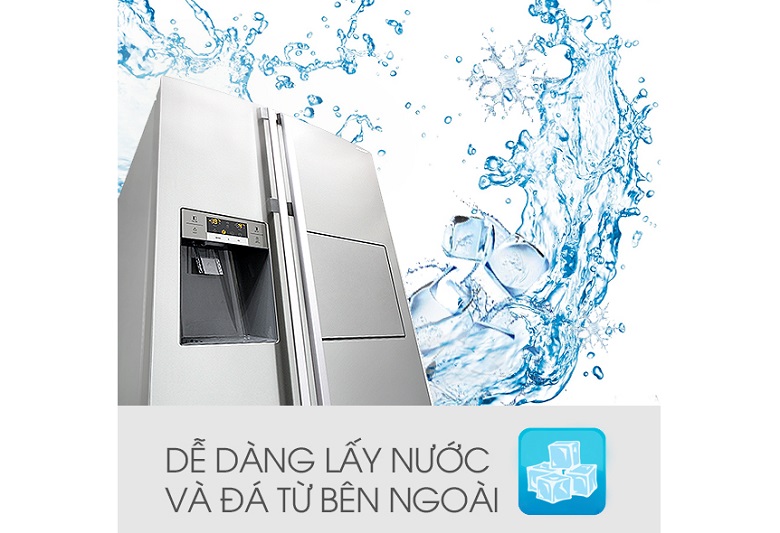 Ngăn lấy nước và đá dễ dàng