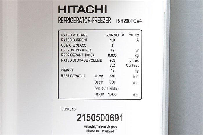 Tủ lạnh Hitachi Inverter 203 lít R-H200PGV4 Màu Bạc
