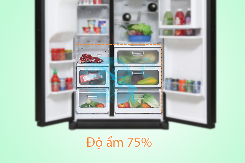 Samsung RSH5ZLMR1/XSV có ngăn rau củ độ ẩm đến 75%