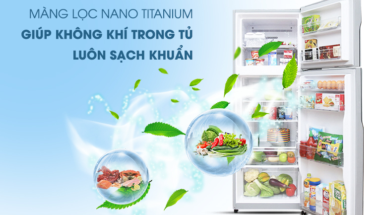 Màng lọc Nano Titanium - Tủ lạnh Hitachi Inverter 290 lít R-H350PGV4 SLS