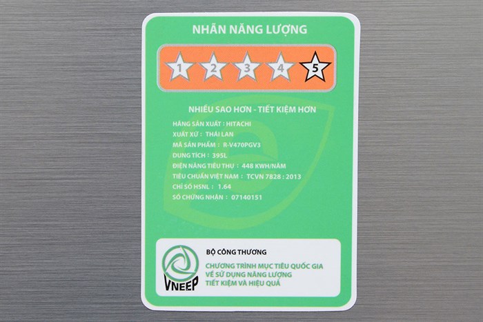 Tủ lạnh Hitachi 395 lít R-V470PGV3 INX Màu Inox