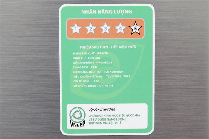 Tủ lạnh Hitachi 335 lít R-V400PGV3-INX Màu Inox
