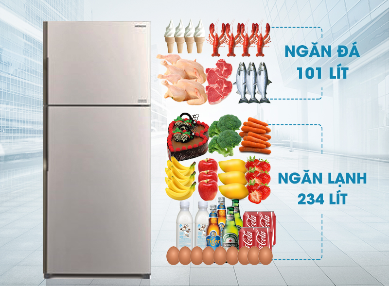 Tủ lạnh Hitachi R-V400PGV3-INX có kiểu dáng sang trọng với gam màu trắng nhẹ nhàng mà tinh xảo