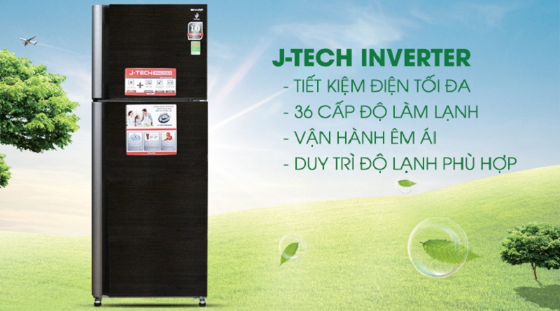 Công nghệ J-tech Inverter hiện đại, tiết kiệm điện tối ưu - Tủ lạnh Sharp Inverter 397 lít SJ-XP400PG