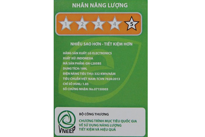 Tủ lạnh LG 189 lít GN-L205PS Màu Bạc