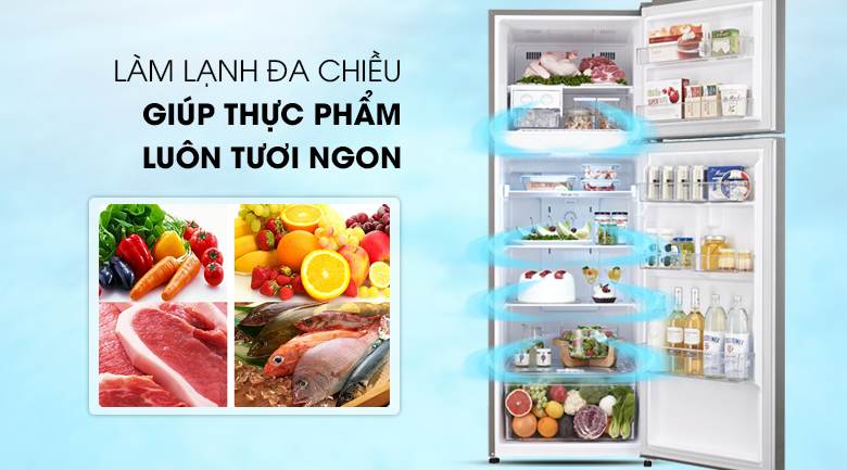 Công nghệ làm lạnh đa chiều - Tủ lạnh LG Inverter 315 lít GR-L333BS Công nghệ làm lạnh đa chiều - Tủ lạnh LG Inverter 315 lít GR-L333BS