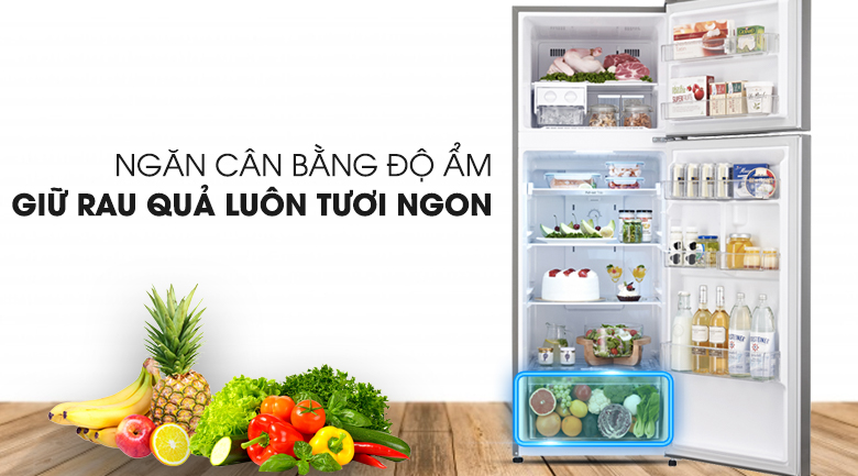 Ngăn đựng rau quả lớn, cân bằng độ ẩm - Tủ lạnh LG Inverter 315 lít GR-L333BS Ngăn đựng rau quả lớn, cân bằng độ ẩm - Tủ lạnh LG Inverter 315 lít GR-L333BS