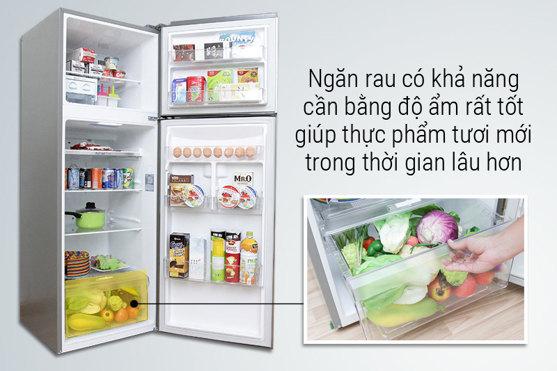 Ngăn rau quả cân bằng độ ẩm tốt