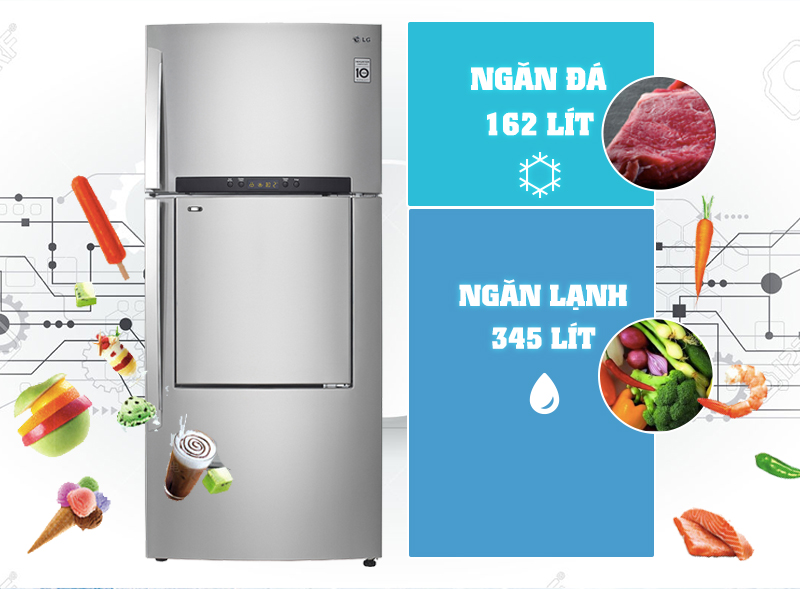 Tủ lạnh LG GR-L702SD có thiết kế đẹp mắt Tủ lạnh LG GR-L702SD có thiết kế đẹp mắt