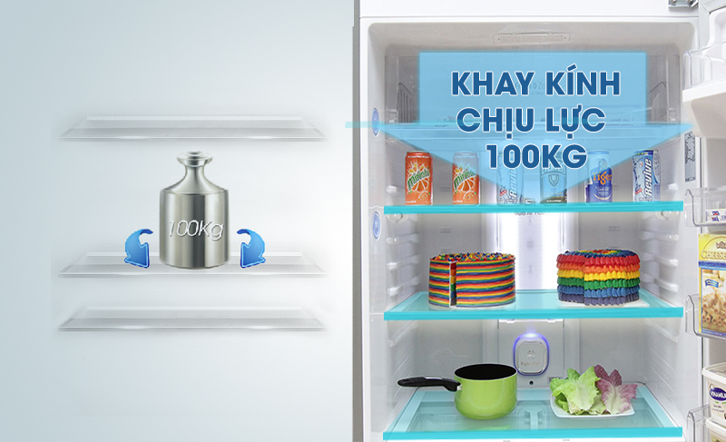 Sở hữu khay thủy tinh chịu lực, bạn sẽ nhanh chóng sắp xếp thực phẩm vào tủ lạnh LG GR-L702SD hơn mà không cần sợ quá nhiều thực phẩm sẽ làm khay bị hỏng Sở hữu khay thủy tinh chịu lực, bạn sẽ nhanh chóng sắp xếp thực phẩm vào tủ lạnh LG GR-L702SD hơn mà không cần sợ quá nhiều thực phẩm sẽ làm khay bị hỏng