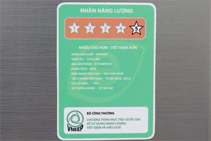 Tủ lạnh Hitachi 365 lít R-V440PGV3-INX Màu Inox
