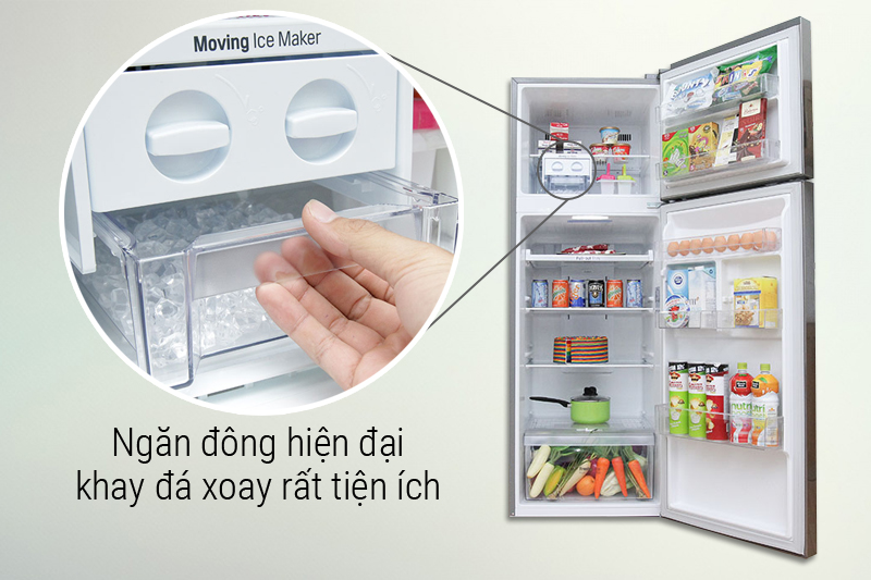 Ngăn đông có khay đá xoay
