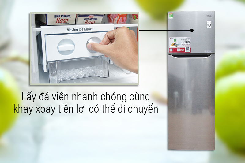 Ngăn đông có khay đá xoay