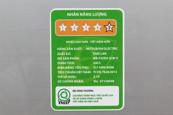Tủ lạnh Mitsubishi Electric Inverter 346 lít MR-F42EH-SLW Màu Bạc