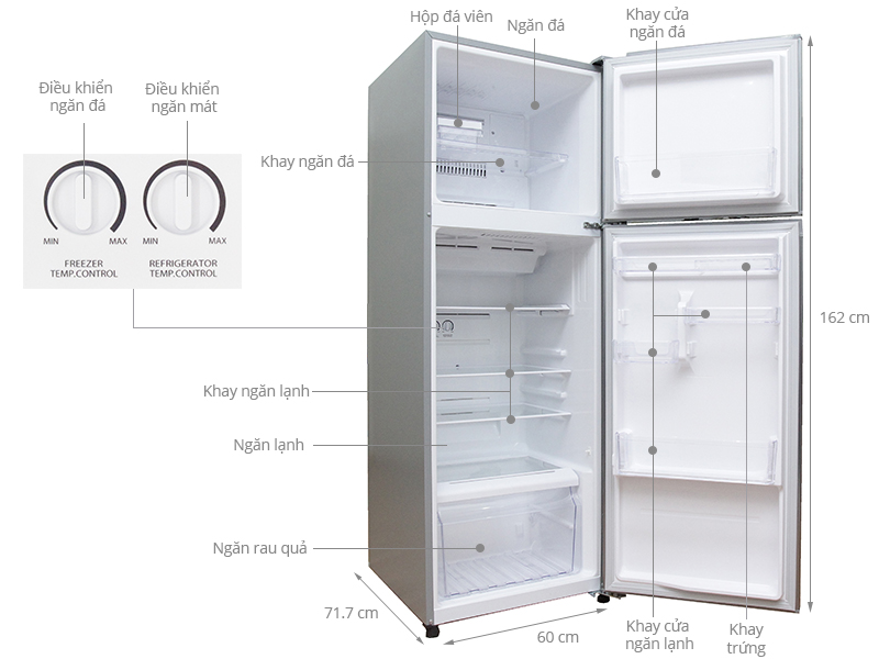 Thông số kỹ thuật Tủ lạnh Toshiba 305 lít GR-T36VUBZ(DS)