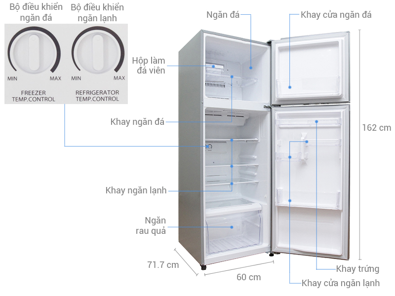 Thông số kỹ thuật Tủ lạnh Toshiba 305 lít GR-T36VUBZ(DS)